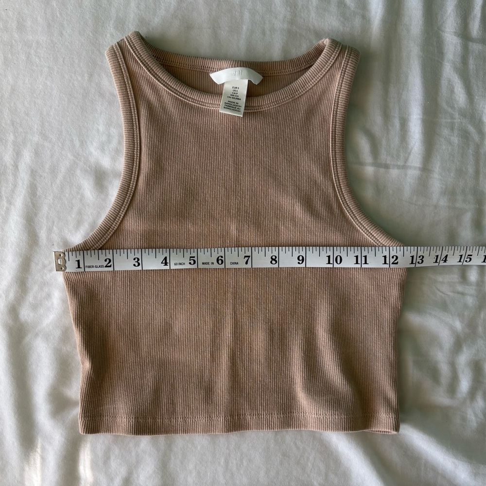 H&M Tan Ribbed Crop Top - Picture 6 of 7